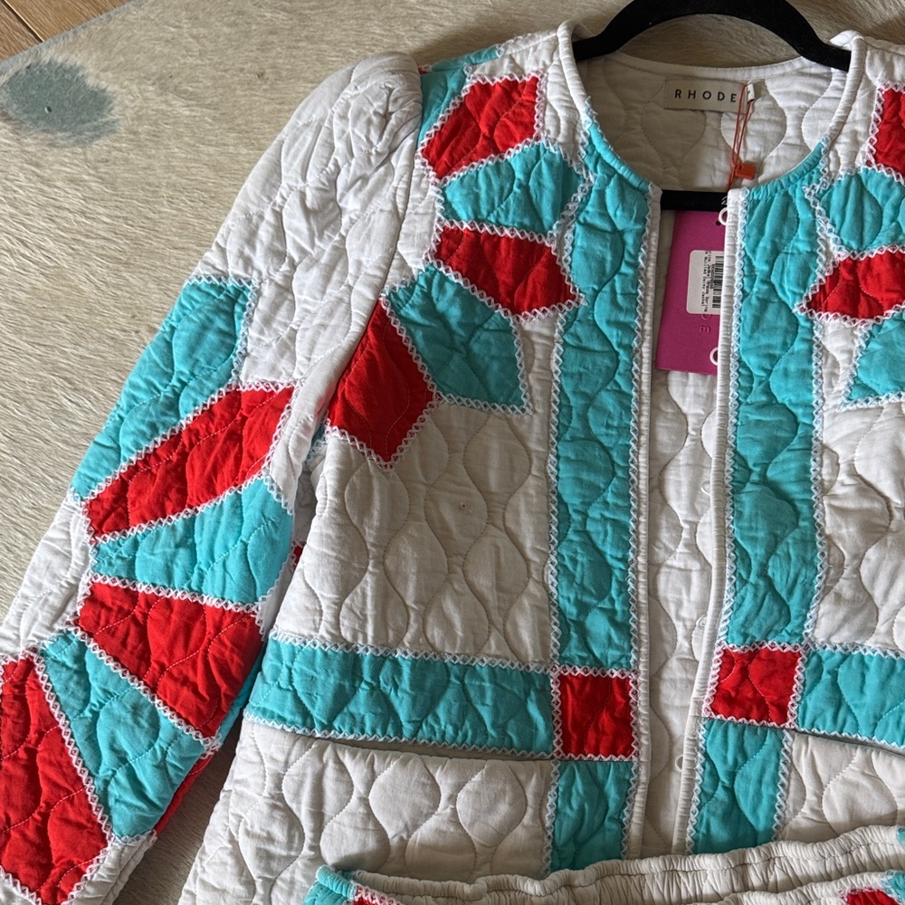 RHODE Colorful Quilted Jacket and Shorts Set - Picture 5 of 5